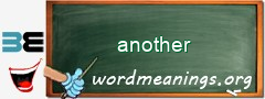 WordMeaning blackboard for another